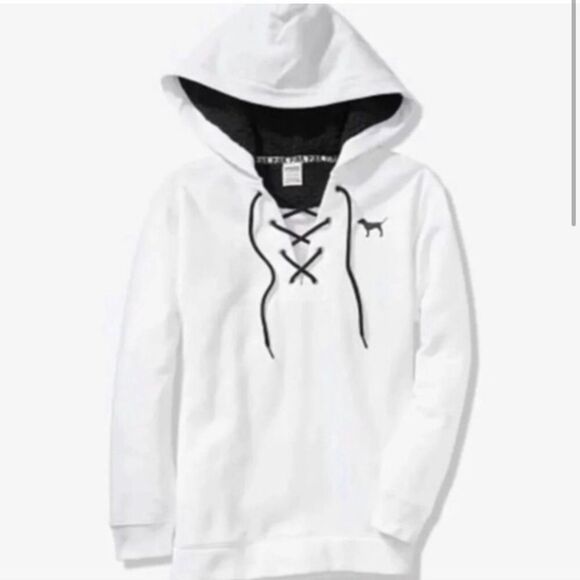 VS PINK RARE CHECKERED HOODIE XS - Picture 3 of 8